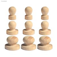 ◐ 5pcs Stamp Wooden Round Handle DIY Stamp For Scrapbooking Craft Diary Solid Wood Round Handle Seal Handle