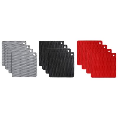 4 Pieces of Silicone Table Mat Non-Slip Heat Insulation, Honeycomb Kitchen Table Mat, Multi-Purpose Heat Pad