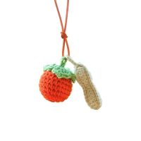 ✉❦■ Crochet Car Accessories Crochet Car Accessories Pendant Handmade DIY Car Pendant Knitting Persimmon Peanut Car Accessories