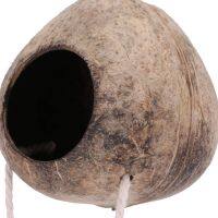 100% Natural Coconut Husk Coconut Hide with Ladder for Bird Shell Hideaway Durable Habitat