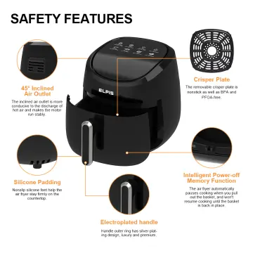 ELPIS Smart Air Fryer 4L Oven without Oil Digital Control