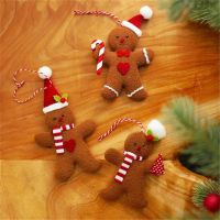 【CW】 3Pcs/set Christmas Gingerbread Man Doll Christmas Decorations Xmas Tree Hanging Pendants Christmas Home New Year Decor Kids Gift