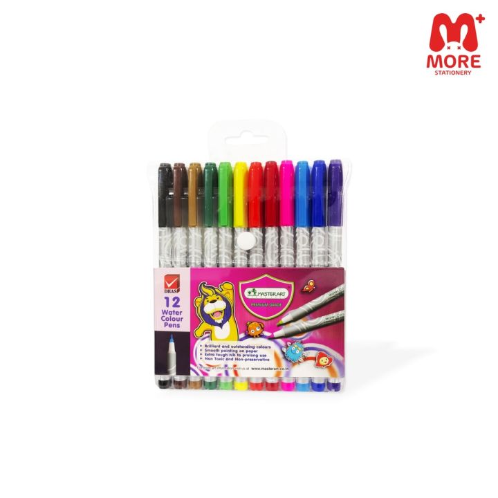 master-art-มาสเตอร์อาร์ท-ปากกาเมจิก-สีธรรมดา-สีพาสเทล-ชนิดหัวแหลม-12-สีและ-24-สี