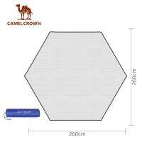 CAMELCROWN 260*260เซนติเมตรตั้งแคมป์กลางแจ้งกันน้ำอลูมิเนียมฟิล์มแผ่นความชื้นหลักฐานหนาแบบพกพา PPicnic เสื่อ