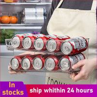 Kitchen Canned Drinks Storage Boxes Fridge Transparent Organizing Double-layer Organizador Cozinha Container Kitchen Holder Rack