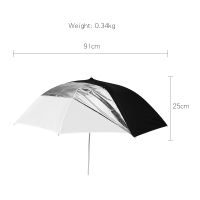 Godox 91cm 36" Double Layers Reflective and Translucent Black White Umbrella for Studio Flash Strobe Lighting