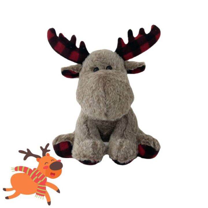 christmas-12-inch-antlers-can-bend-brown-reindeer-plush-toys-gifts-holiday