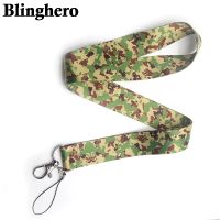 V23 Camouflage Army Green Lanyard for keys ID Card Mobile Phone Straps USB Badge holder DIY Neck Strap Hang Rope Lariat Lanyards