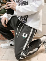 2022 New Spring Plus Size Loose Sweatpants Men Striped Joggers Hip Hop Streetwear Ankle Length Cotton Casual Harem Pants