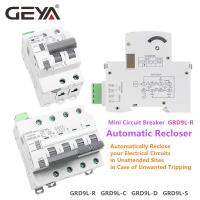 GEYA Din Rail วงจรเรียงกระแสอัตโนมัติเบรกเกอร์ขนาดเล็ก GYM9 GRD9L-R 3P MCB 6KA ความปลอดภัย MCB อัจฉริยะ