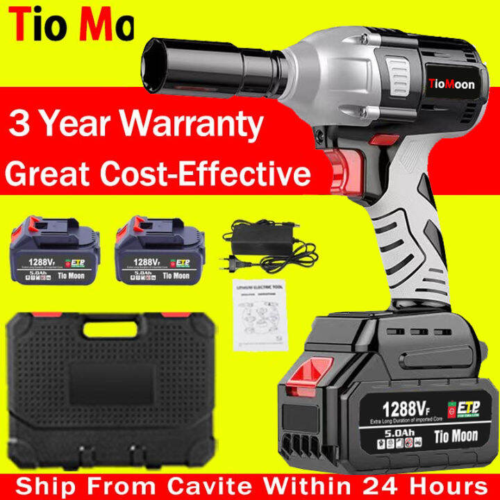 High Torque Impact Wrench Brushless Cordless 1288VF Electric Wrench