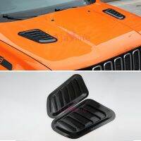 2pcs For Jeep Renegade 2016-18 Car Hood Carbon Fiber Vent Cover Car Styling Accessory