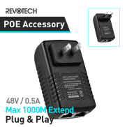 Gigabit PoE Injector Adapter 48V 0.5A IEEE 802.3af at Passive PoE+