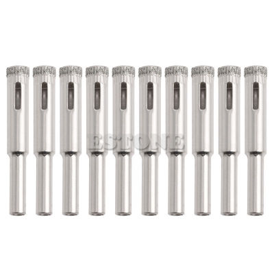 HH-DDPJ10pcs 5mm 6mm 8mm 10mm 12mm Diamond Coated Core Drill Bits Hole Saw Glass Tile Ceramic Marble