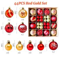 Christmas Tree Balls 42pcs/44pcs 6cm Big Christmas Ball Multicolor Ball Decorations Christmas Tree Ornaments Set for Home Party