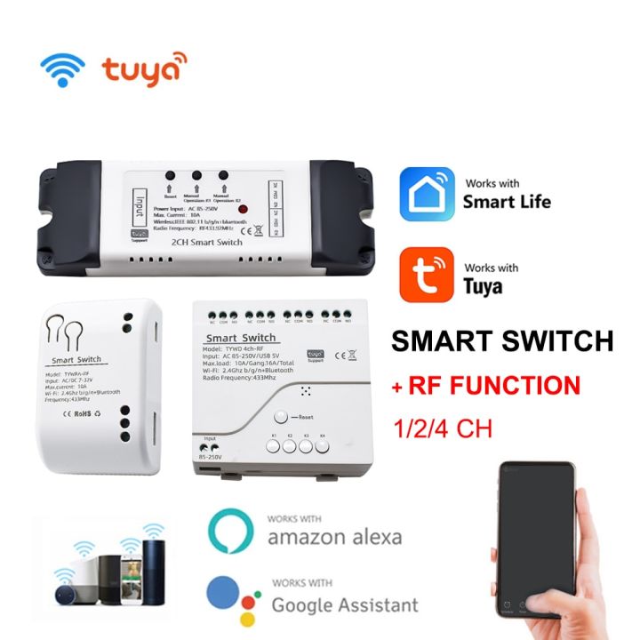 Modulo Rele 1ch Wifi+RF 433MHZ + Control TUYA SMART