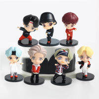 7ชิ้น/เซ็ต BTS Bangton ตุ๊กตาเด็กชายน่ารัก Collectable ของเล่นขนาดเล็กตกแต่งจอแสดงผลแม่พิมพ์สำหรับเค้กเบเกอรี่