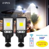 1/2PCS Solar Lights Outdoor Waterproof Solar Wall Light 180° Motion Detector Sensor Light Security Garage Road Yard Garden