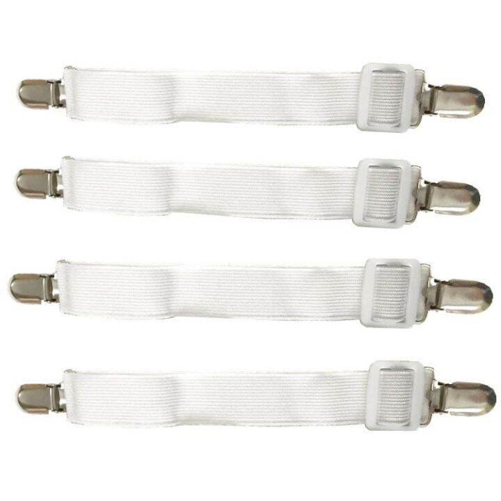 4pcs-elastic-bed-sheet-grippers-double-head-clips-gripper-holder-suspender-bed-sheet-fasteners-adjustable-length-15-30cm