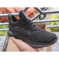 AU 2023 HOT 【ของแท้】 Alpha Bounce Men S "Beyond Tripple Black" รองเท้าวิ่งแฟชั่นรองเท้าผ้าใบระบายอากาศ