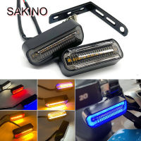 SAKINO สกู๊ตเตอร์ไฟสกูตเตอร์สัญญาณไฟเลี้ยว12โคมไฟสัญญาณ LED,ไฟท้ายกระพริบ2 In 1แบบสากลสัญญาณกันน้ำ DRL