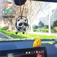 OSSMAX เครื่องตกแต่งตั้งโต๊ะแบบอุปกรณ์เสริมรถยนต์เครื่องตกแต่งรถยนต์ระบบนำทางลายเสือของเล่นสัตว์จี้แขวน Hiasan Mobil จี้ห้อยรถยนต์จี้กระจกแพนด้า