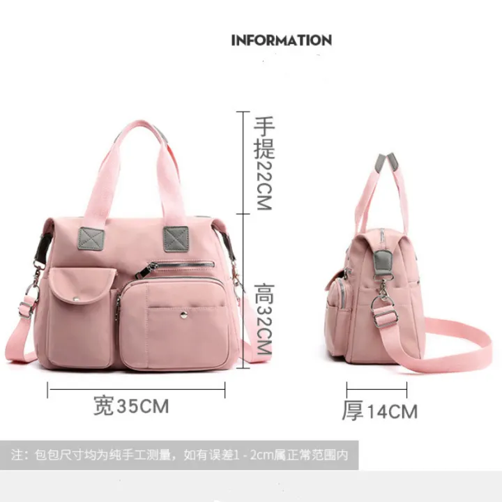 Multi Pockets Women Diaper Bag Mommy Tote Handbags - Nylon Large Capacity Waterproof Shoulder Bag Crossbody Travel Bag
