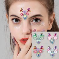 Crystal Tattoos Festival Face Jewels Rhinestones Gems Stickers Body Temporary Tattoos Eyes Stones Mermaid for Rave Party Face