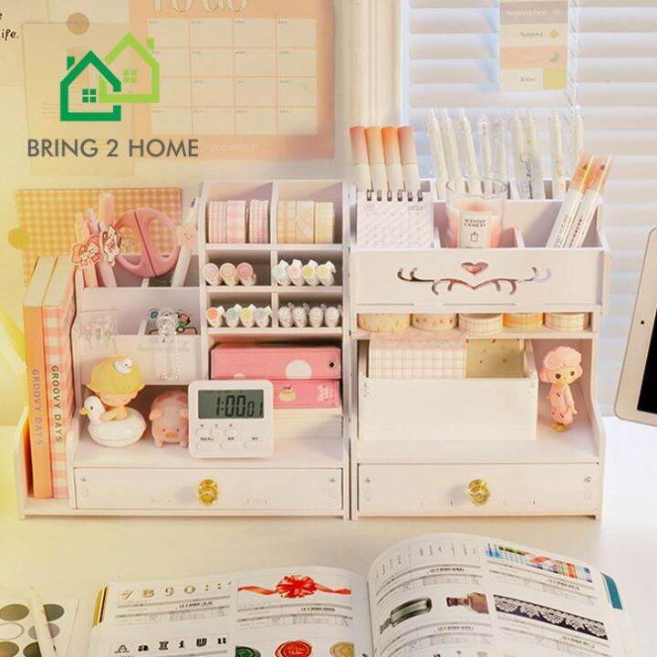 bring2home-ชั้นใส่ปากกา-ชั้นเก็บเครื่องเขียน-กล่องใส่ปากกา-ชั้นใส่เครื่องเขียน-อุปกรณ์จัดระเบียบโต๊ะ-คอนโดปากกา