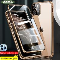 ZZMA การดูดซับแม่เหล็กเคสโทรศัพท์สำหรับ iPhone 11 12 13 X XS Pro Max XR Mini Case ใหม่360 ° ป้องกันแก้ว Iphone Cover