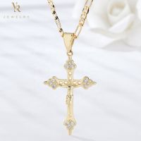 FP1065 High Quality Jewelry Necklace Christian 14k Gold Plated Religious Jesus Cross Pendant