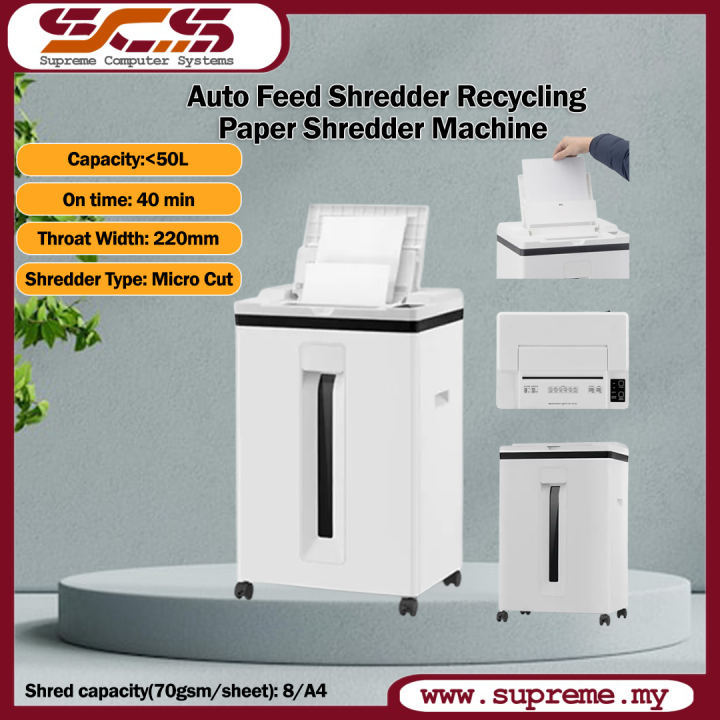 High Security Auto Feed Shredder Recycling Paper Shredder Machine for