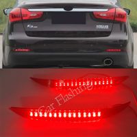 1คู่สำหรับ Kia K3 Cerato Forte 2012 2013 2014 2015 2016รถยนต์สีแดงตัวสะท้อนแสง Bemper Belakang ไฟ Led ไฟตัดหมอกหางเบรคไฟ