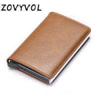 【CW】ZOVYVOL Anti-theft Wallet For Men RFID Credit Card Holder Case PU Leather Aluminum Business Cardholder Mini Womens Money Bag
