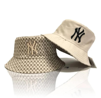 bucket hatหมวกกันแดด หมวกบักเก็ต NY ใส่ได้สองด้านแบบใหม่ 2023 เวอร์ชั่นเกาหลีคุณภาพดีบุคลิกภาพหมวกร่มเงา หมวกแฟชั่นใหม่