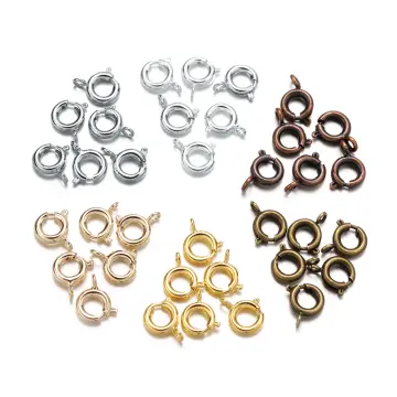 20Pcs 6mm Gold Spring Clasp With Open Jump Ring Jewelry Findings Clasps  Hooks For Necklace Bracelet Connectors Jewelry Making