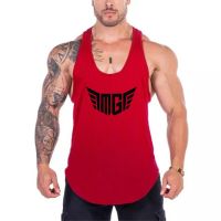 Hot Sale Gym Fitness Bodybuilding Men Casual Sleeveless Tank Tops Summer Mesh Breathable Absorb Sweat Quick Dry Racer Back Shirt