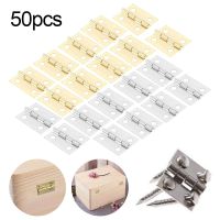 【LZ】✟  50Pcs Metal Super Mini Dobradiça Dobrável Caixa De Jóias De Madeira Dobradiça Acessórios Dollhouse Madeira Porta Armário Butt Dobradiça Hardware Prego