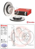 09 B858 11 จานเบรค ล้อ F (ยี่ห้อ BREMBO) รุ่น HC / PVT LAND ROVER Range Rover Sport ปี2013, Discovery V ปี2017