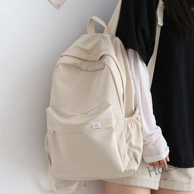 【hot sale】■■┇ C16 New Waterproof Nylon Women Backpack Female Travel Bag Backpacks Schoolbag for nage Girls Solid Color Bookbag Mochila