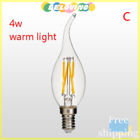 Beloving แฟลชเซล E14 4W ไส้หลอดไฟไฟ LED เอดิสันย้อนยุคแก้ว AC180-240V ใหม่