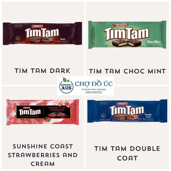 Bánh quy phủ chocolate timtam choc mint - vị bạc hà chocolate - ảnh sản phẩm 2