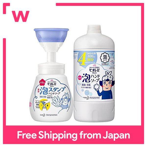 Biore u Stand Foam Hand Soap Flower 250ml + Refill 800ml Lazada