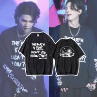 [มีสินค้า]เสื้อยืดแขนสั้น ผ้าฝ้าย ทรงหลวม พิมพ์ลาย KPOP BTS SUGA Yet To Come Concert ขนาดใหญ่ สไตล์เกาหลี สําหรับผู้ชาย และผู้หญิง