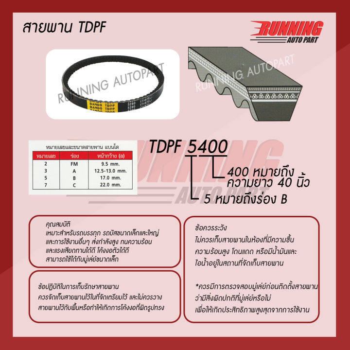 สายพานร่อง-b-สายพานร่องฟัน-bando-tdpf-5830-83-นิ้ว