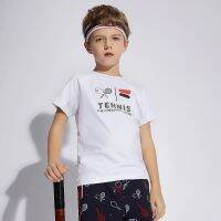 Childrens tennis T-shirt tennis wear quick-drying tennis top youth custom tennis short-sleeved polo shirt