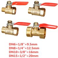 Brass small ball valve Female/Male Thread Brass Valve Connector Joint Copper Pipe Fitting Coupler Adapter1/8 1/4 3/8 1/2