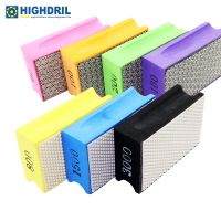 HIGHDRIL Dry Diamond Hand Polishing Pads for Granite Marble Glass and Concrete Electroplating Resin Bond Sanding Disc Grinding