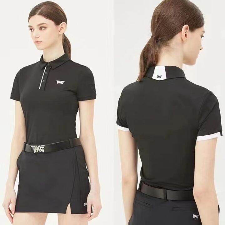 new-summer-golf-ladies-short-sleeved-top-lapel-casual-sports-slim-fit-t-shirt-golf-top-xxio-castelbajac-j-lindeberg-descennte-honma-master-bunny