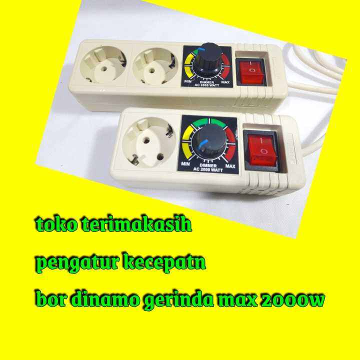 TTBDG Dimmer Speed Control Gerinda Max 2000 Watt 220 Voltase Pengatur Kecepatan Gerinda Lazada